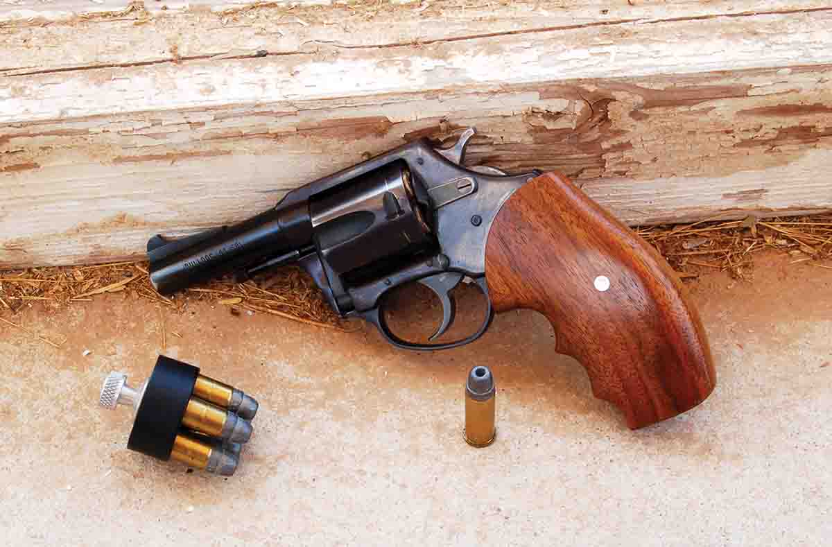 An original Charter Arms Bulldog and Federal 200-grain hollowpoint loads. This was the first modern .44 Special cartridge since 1907. It is still available today.